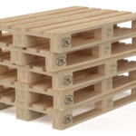 3D Render of stacked EPAL Stamped Euro Pallets